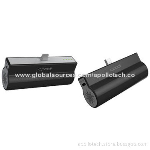 Tail Plug Power Bank with 2,000mAh Capacity, 5V/1A Input